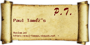 Paul Tamás névjegykártya